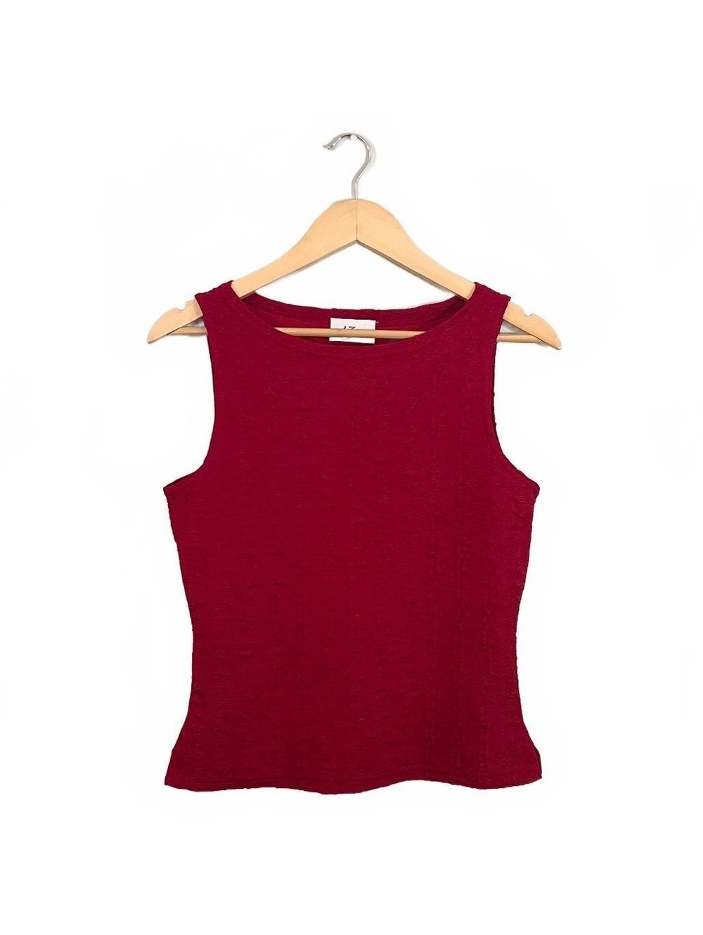 Y2K Red Popcorn Texture Tank Top 2000’s Feminine Going Out